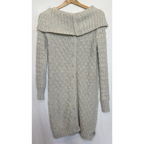Anthropologie Sparrow Womens Cowl Neck Cable Knit Wool Sweater Dress Size XS - Picture 6 of 15
